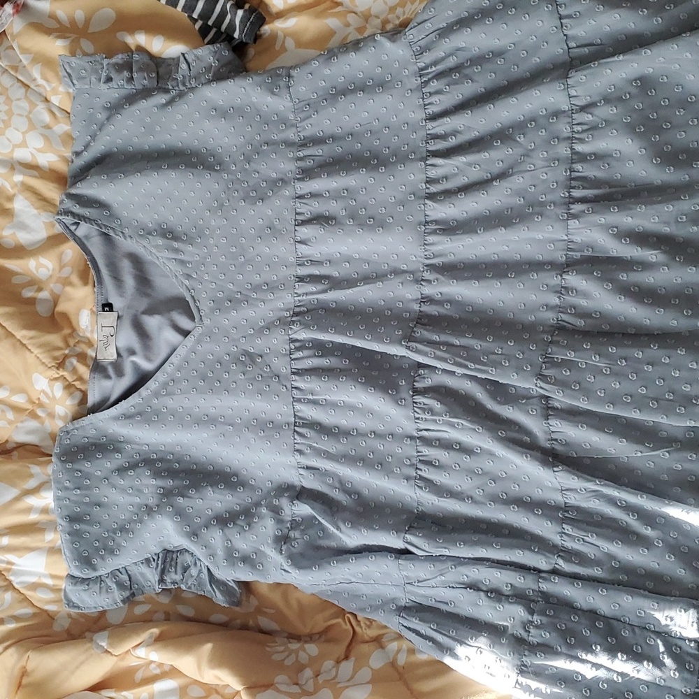 Tula j botique dress size medium dusty blue color